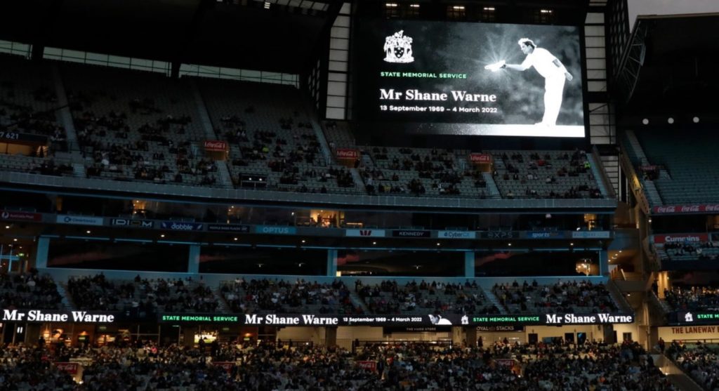 Shane Warne memorial MCG