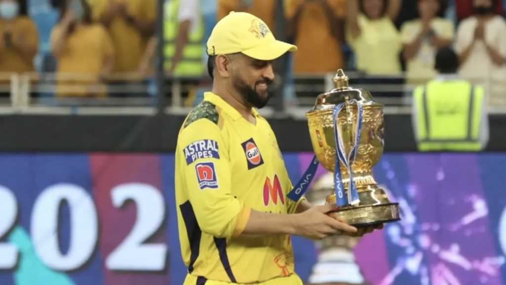 MS Dhoni IPL trophy