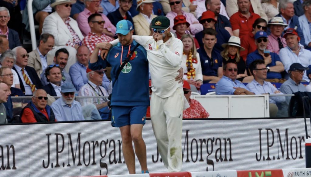 Nathan Lyon Aus injured 29 June 2023