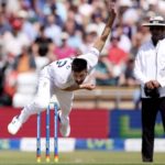Mark Wood bowls 6 July 2023