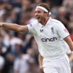 Stuart Broad celebrates 31 July 2023