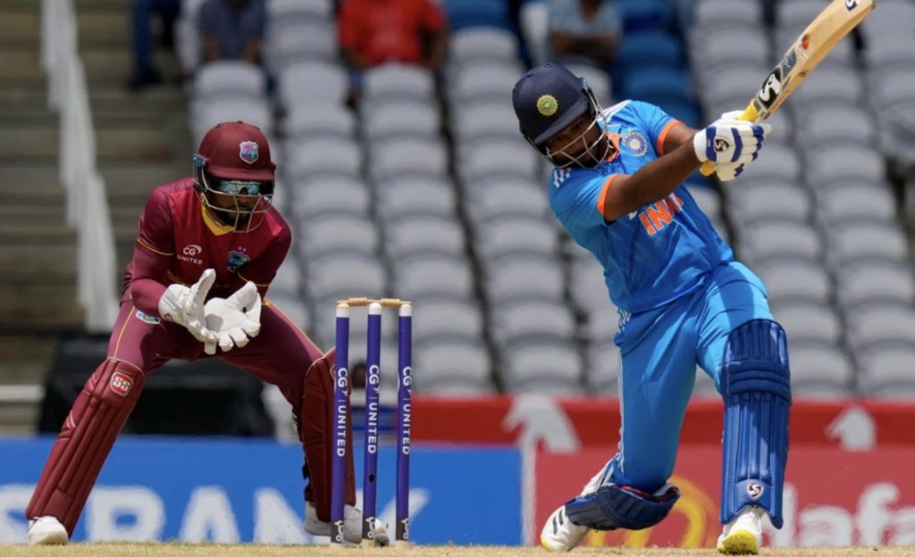 Sanju Samson India WI 1 Aug 2023