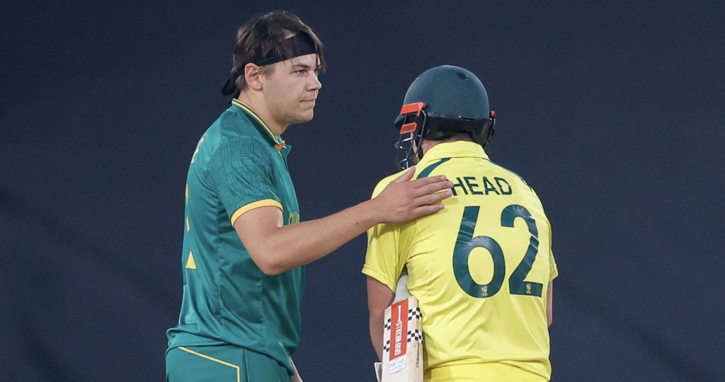 Gerald Coetzee Travis Head Phill Magakoe AFP