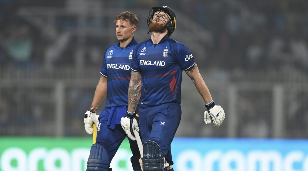 Joe Root Ben Stokes 11 Nov 2023 Gareth Copley Getty Images
