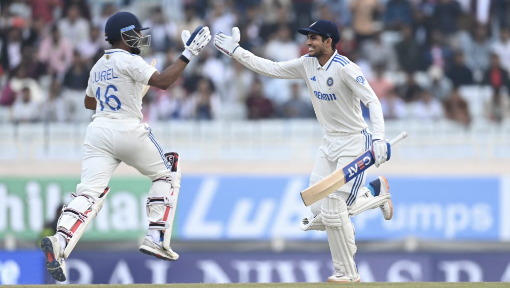 Shubman Gill Dhruv Jurel 26 Feb 2024 Gareth Copley Getty Images