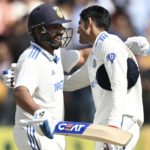 Rohit Sharma Shubman Gill 8 Mar 2024 Gareth Copley Getty Images