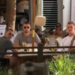 England cricketers drinking Ashes